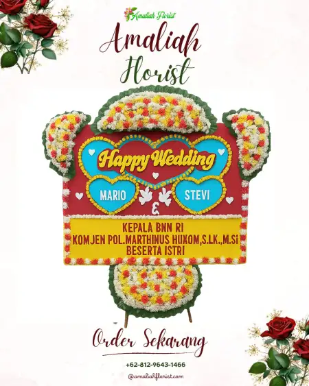 Papan Bunga Pernikahan Yokari
